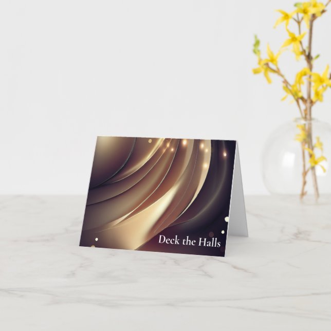 Elegante tarjeta profesional de Navidades corporat (flor amarilla)