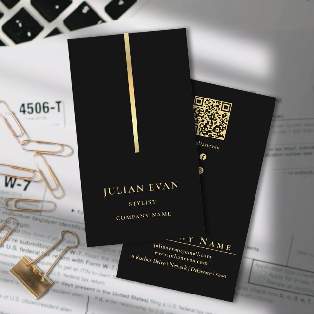 Elegante tarjeta profesional de negocios de oro ne (Subido por el creador)