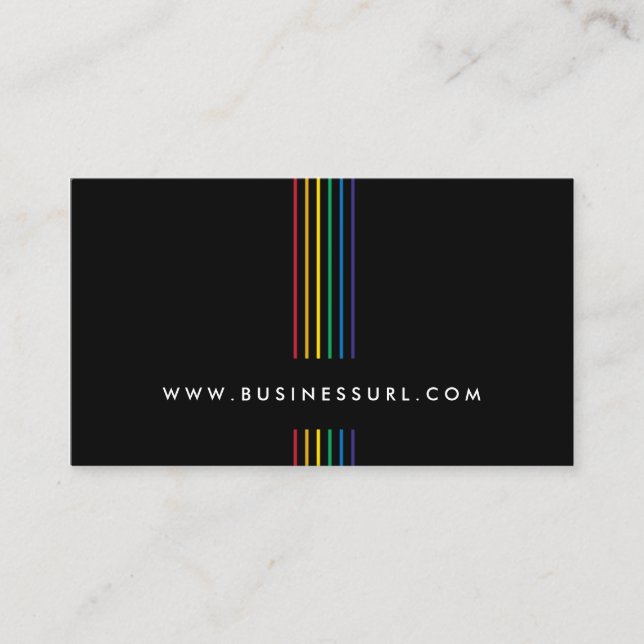 Elegante tarjeta profesional de negocios Rainbow L (Anverso)