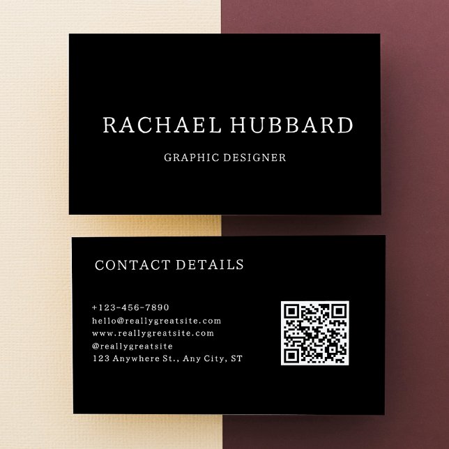 Elegante tarjeta profesional de negocios simple en (Subido por el creador)