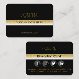 Elegante tarjeta profesional de oro negro