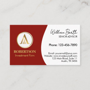 Elegante tarjeta profesional de visita con logotip