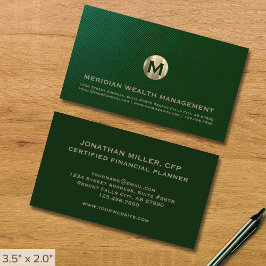 Elegante tarjeta profesional financiera