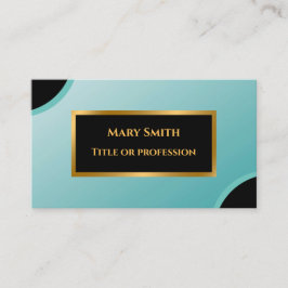 Elegante tarjeta profesional Gold Blue Sky