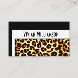 Elegante tarjeta profesional Gold Leopard