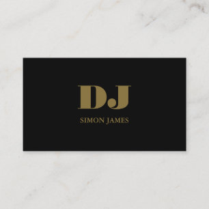 Elegante tarjeta profesional para DJ