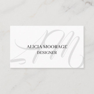 Elegante tarjeta profesional profesional de Monogr