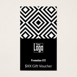 Elegante tarjeta promocional de regalo de color bl