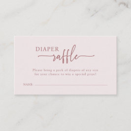 Elegante Tarjeta Raffle De Diapé Rosa
