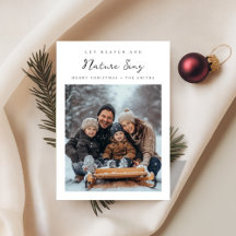 Elegante Tarjeta Religiosa de Navidad con la foto