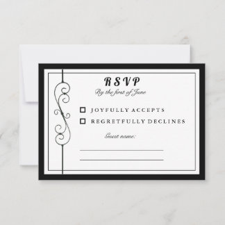 Elegante tarjeta RSVP