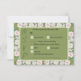 Elegante tarjeta RSVP de Abrazo Floral