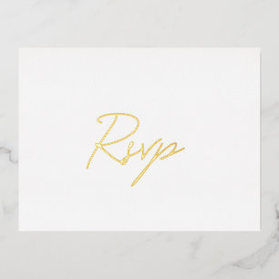Elegante tarjeta RSVP de boda clásica