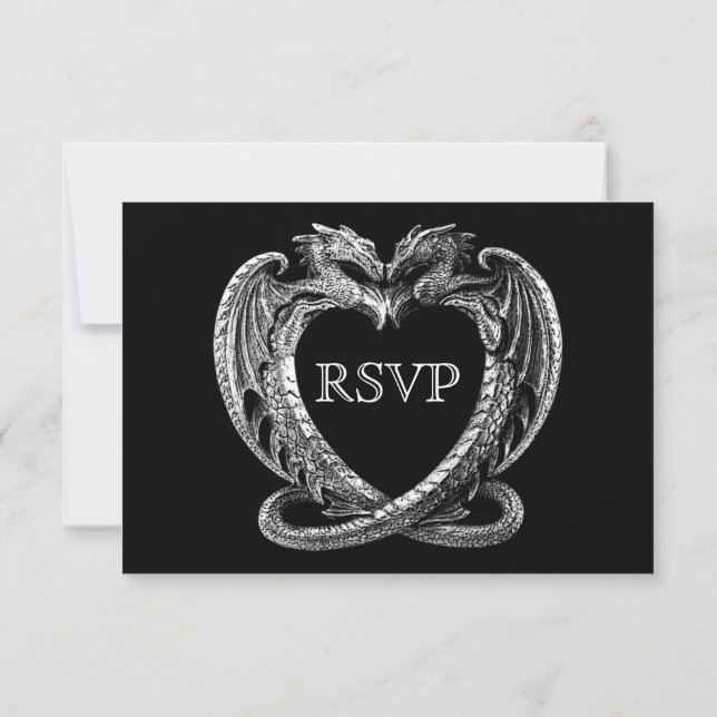 Elegante tarjeta RSVP de boda de Halloween (Reverso)