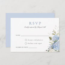 Elegante tarjeta RSVP de Boda de Hidromasaje Azul