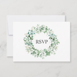 Elegante tarjeta RSVP de boda Eucalyptus