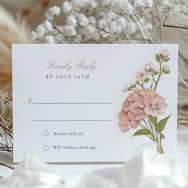 Elegante Tarjeta RSVP de Boda Floral Pastel (Subido por el creador)