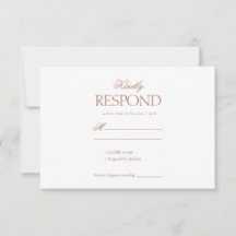 Elegante Tarjeta RSVP de Boda floral Rococo
