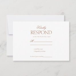 Elegante Tarjeta RSVP de Boda floral Rococo