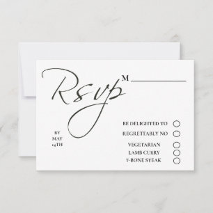 Elegante tarjeta RSVP de boda fotográfica