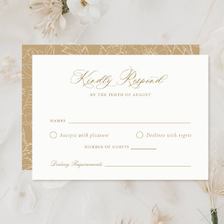 Elegante Tarjeta RSVP de Boda Laurel Wreath