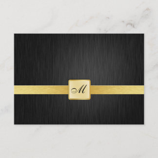 Elegante tarjeta RSVP de boda monográfica