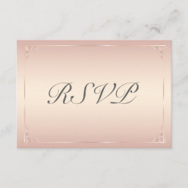 Elegante tarjeta RSVP de boda Rubor
