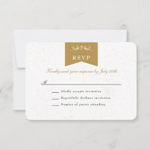 Elegante tarjeta RSVP de Boda temática de la Bibli