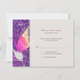Elegante tarjeta RSVP de Charm Charm Wedm