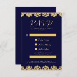 Elegante Tarjeta RSVP de Código QR islámico de la 
