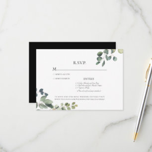Elegante Tarjeta RSVP de Grace Eucalyptus Wedding