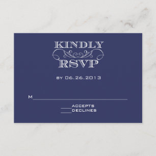 Elegante tarjeta RSVP de la Armada