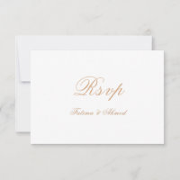 Elegante tarjeta RSVP de la boda islámica de oro i