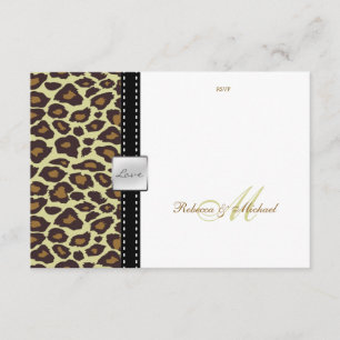Elegante tarjeta RSVP de Leopard