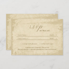 Elegante tarjeta RSVP de matrimonio de borde gris