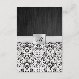 Elegante tarjeta RSVP de matrimonio en monograma D