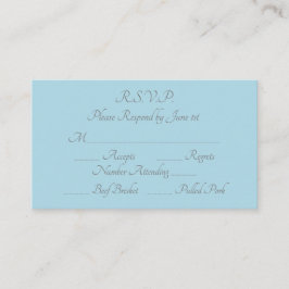 Elegante tarjeta RSVP de matrimonio formal gris az