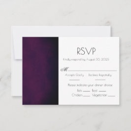 Elegante tarjeta RSVP de matrimonio moderno color 