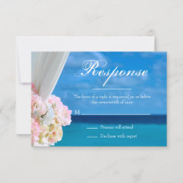 Elegante tarjeta RSVP de verano de Floral Ocean Be