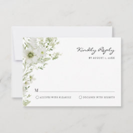 Elegante tarjeta RSVP de Verdor