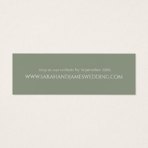 Elegante Tarjeta Rsvp Del Sitio Web Del Boda Verde