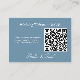 Elegante tarjeta RSVP del sitio web del código QR