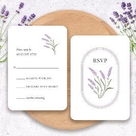 Elegante tarjeta RSVP floral de Lavender