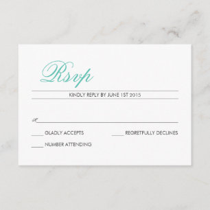 Elegante tarjeta RSVP moderna