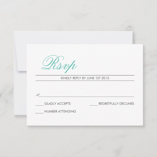 Elegante tarjeta RSVP moderna (Anverso)