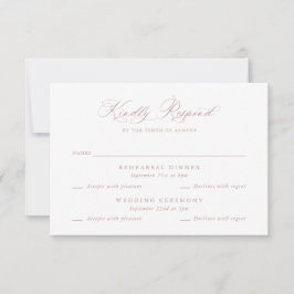 Elegante tarjeta RSVP para Boda de eventos múltipl