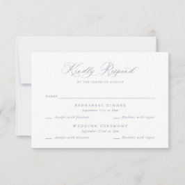 Elegante tarjeta RSVP para Boda de eventos múltipl