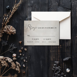 Elegante Tarjeta RSVP para comidas mínimas con pro