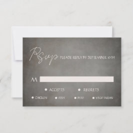 Elegante Tarjeta RSVP para comidas mínimas con pro