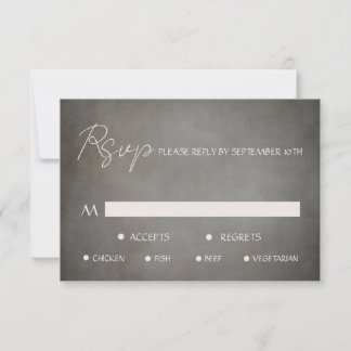 Elegante Tarjeta RSVP para comidas mínimas con pro